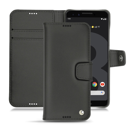 Olixar Genuine Leather Wallet Black Case - For Google Pixel 6