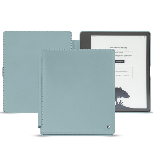 Noreve - Housse cuir  Kindle Paperwhite (2018) - Rabat portefeuille -  Bleu océan ( Nappa - Pantone #15458a) - NOREVE - Housse, étui tablette -  Rue du Commerce