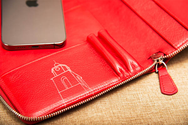 Zipped travel-document holder