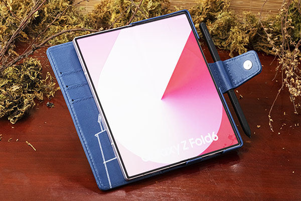 Capa de couro para carteira Samsung Galaxy Z Fold6