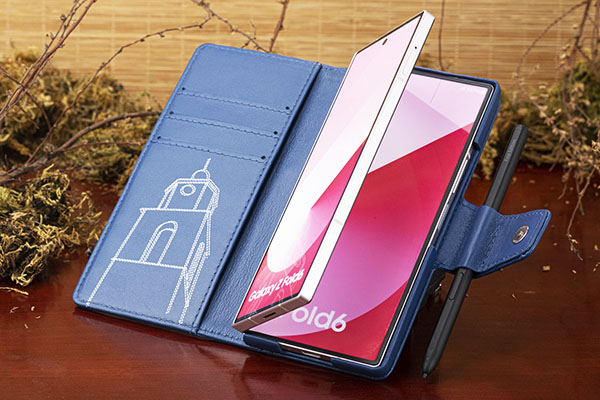 Capa de couro para carteira Samsung Galaxy Z Fold6