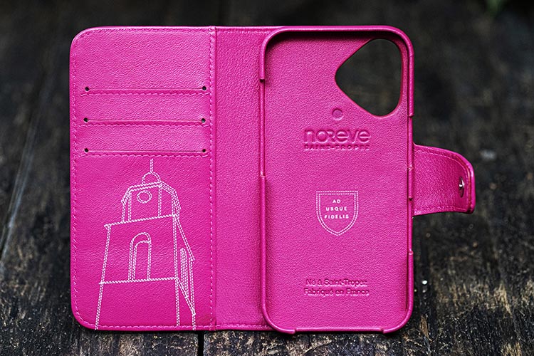 Étui portefeuille cuir Apple iPhone 16